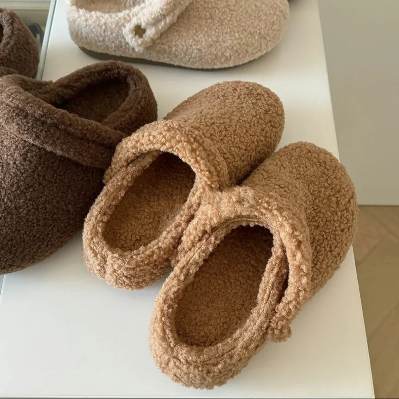 Fleece-lined Fluffy Slippers