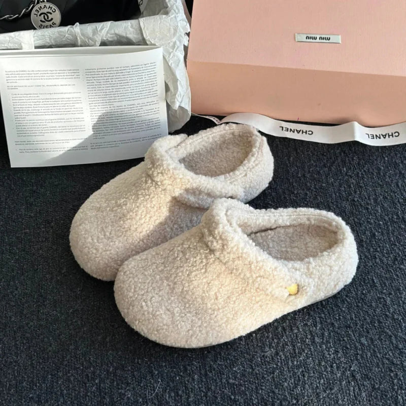 Fleece-lined Fluffy Slippers