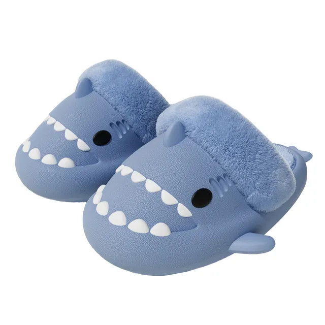 Winter Warm Shark fuzzy Slippers